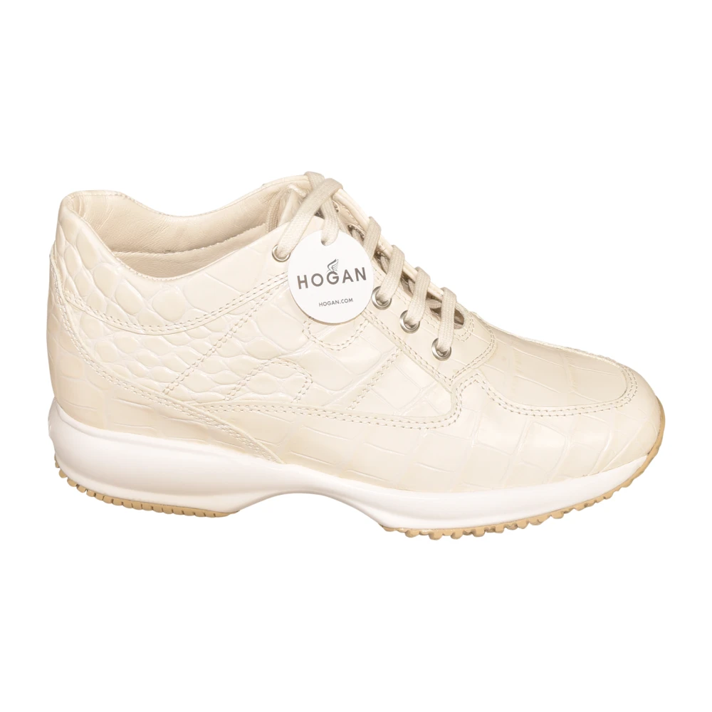Hogan Suede Low-Top Sneakers Dames Schoenen Beige