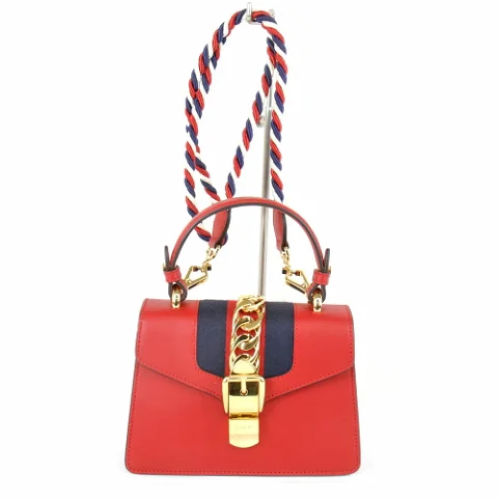 Gucci Vintage Pre-owned Fabric gucci-bags Red Dames