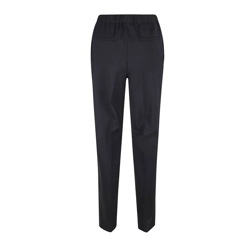 Fabiana Filippi Blauwe Wollen Rechte Pijp Broek Blue Dames
