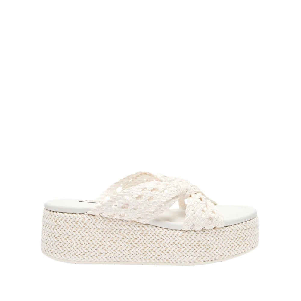Casadei White Wedges, Female, 4 Uk, New Zeppa Damier