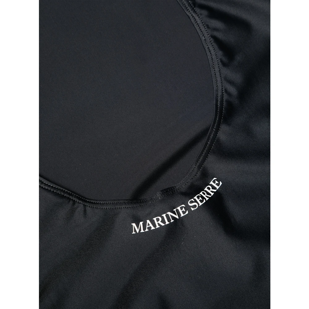 Marine Serre Maan Crescent Print Badpak Black Dames