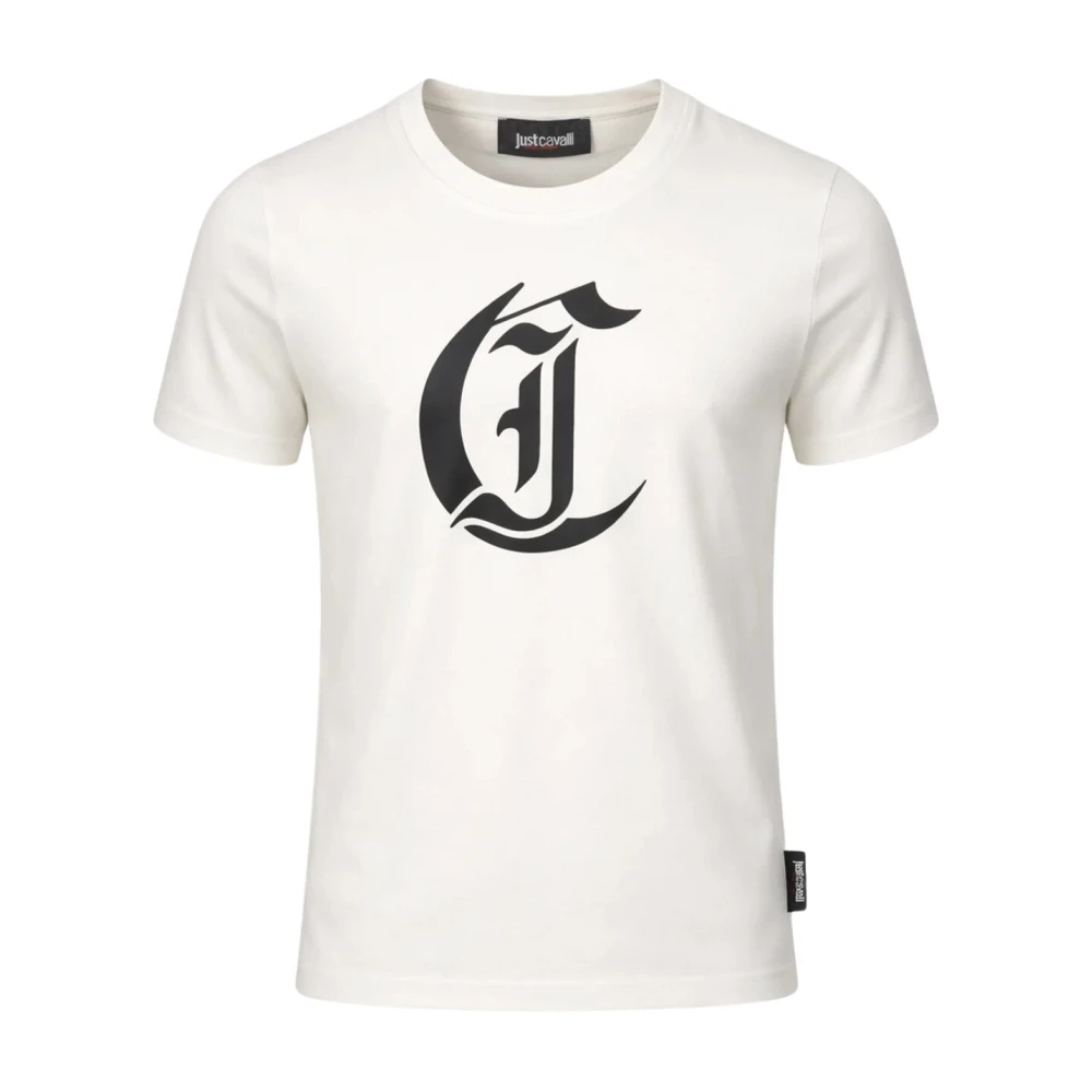 Just Cavalli White Kids Short Sleeve T-Shirts, Male, 13 Y, Printed T-Shirt - Identity