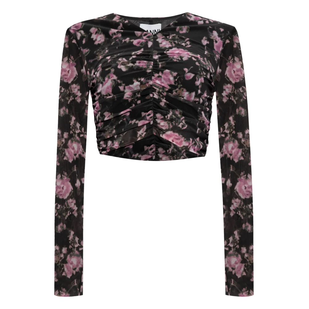 Ganni Bloemenprint Longsleeve Top Multicolor Dames