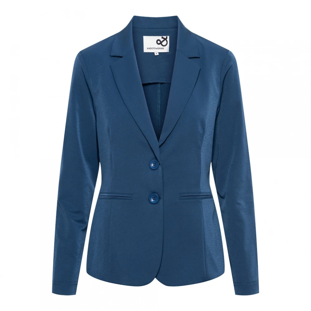 &Co Woman blazer Travel Blazer Phileine Travel Bz110-2 41060 Blue Dames