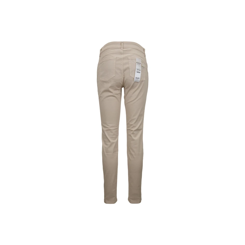 Liu Jo Ritssluiting Knoop Dames Jeans Beige Dames