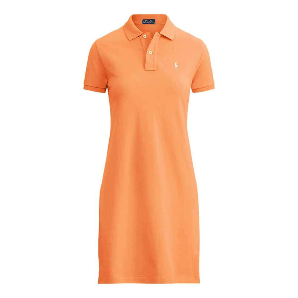 Polo Ralph Lauren Kvinno Orange Klänningar Dam, S, Elegant Klänning För R