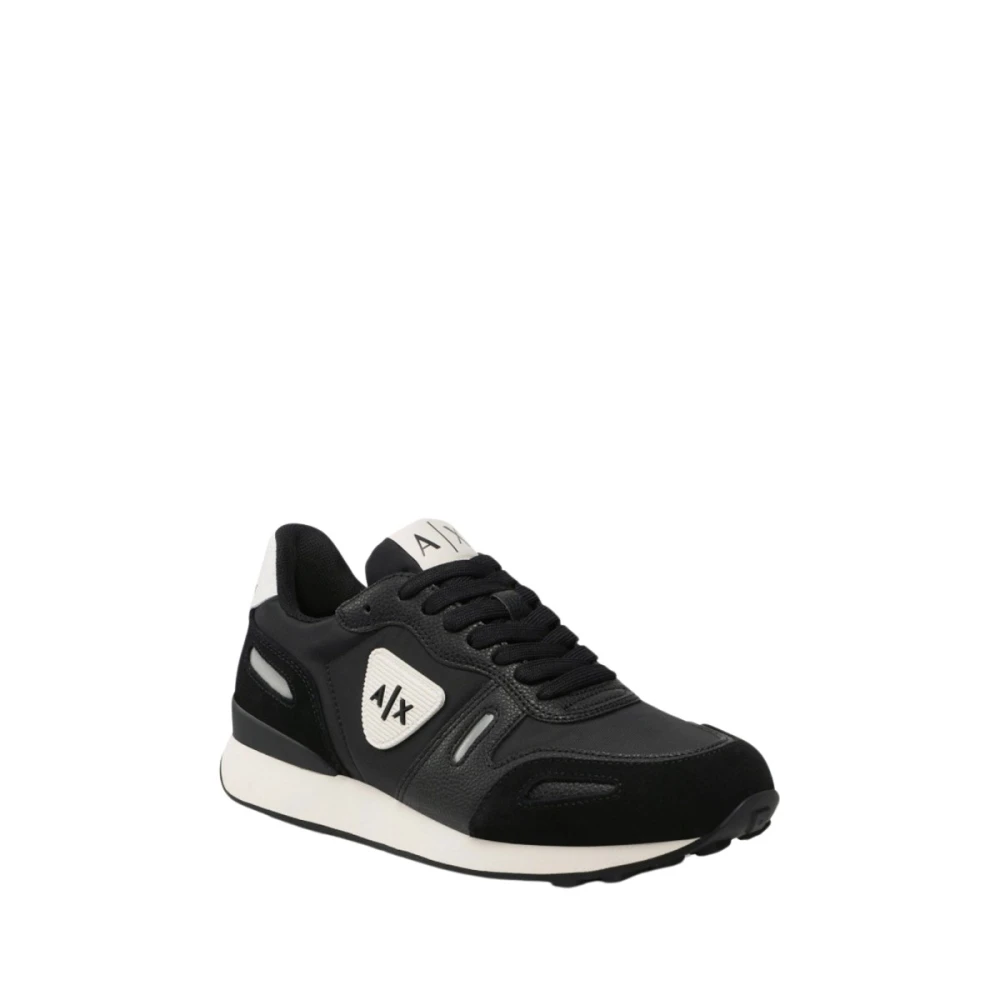 Armani Exchange Svart/Off White Sneakers Black, Herr