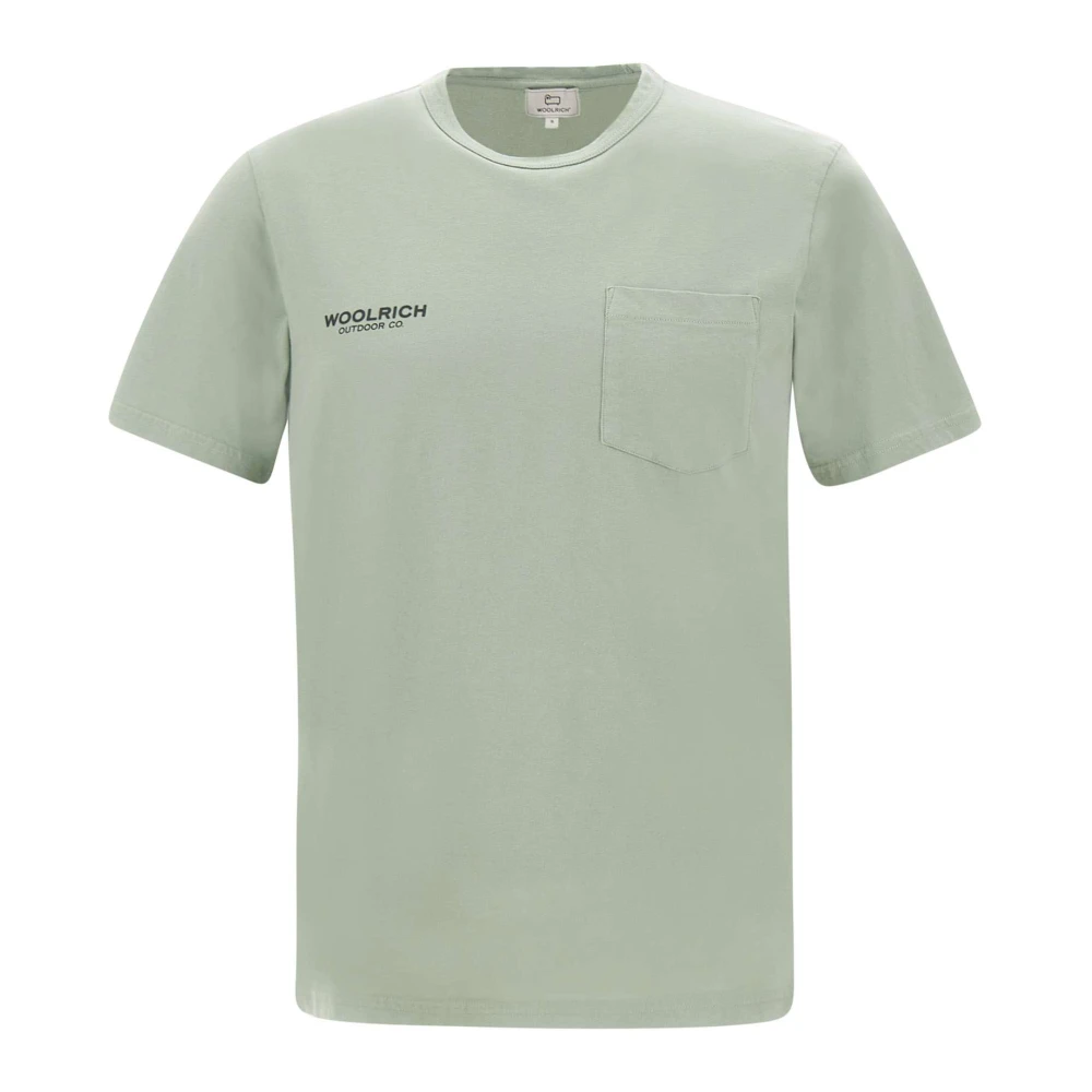 Woolrich Retro Safari Groene Ronde Hals T-shirt Green Heren