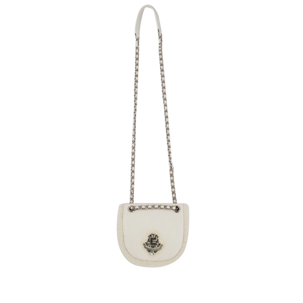 Ermanno Scervino Schapenvacht Mini Schoudertas met Bontafwerking White Dames