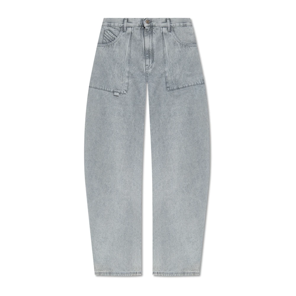 The Attico Wijde pijp jeans Gray Dames