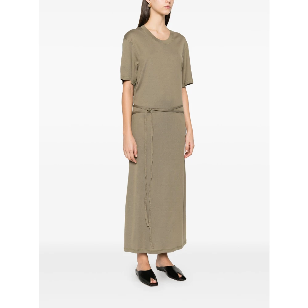 Lemaire Rib T-shirt Jurk Brown Dames