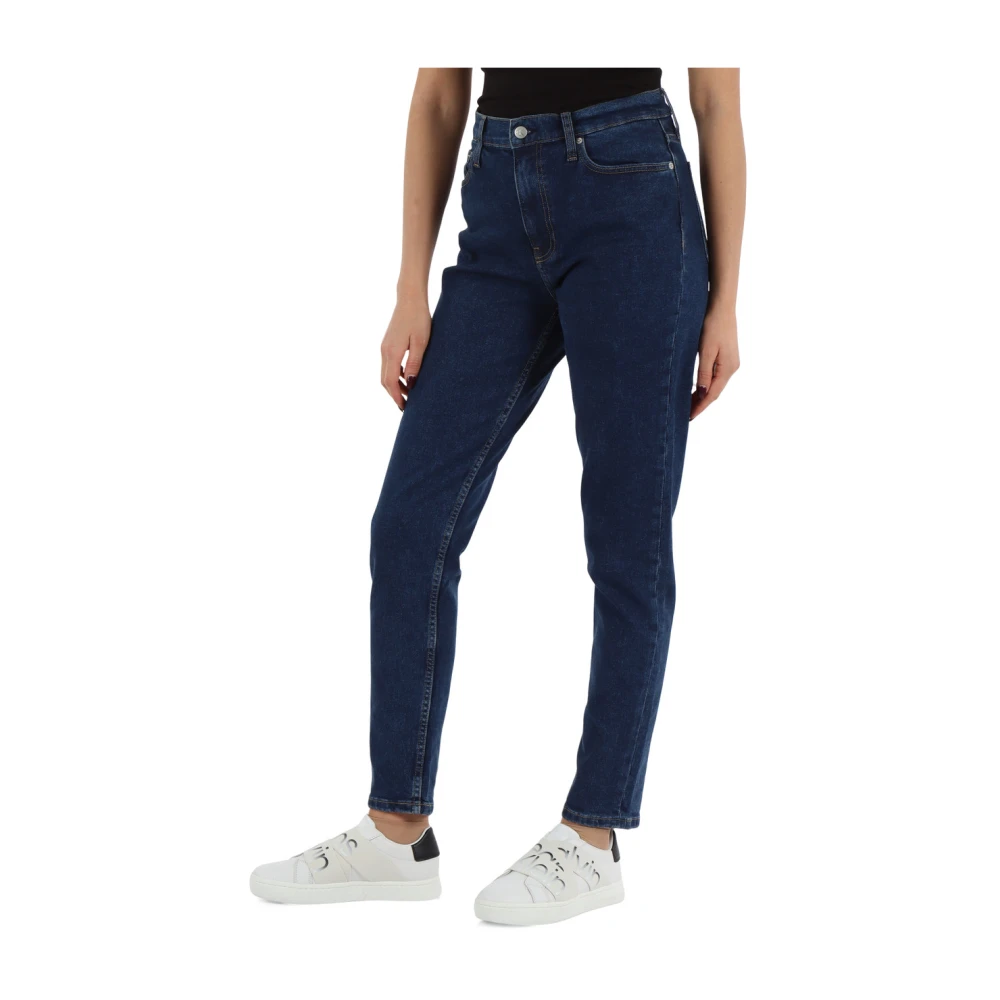 Calvin Klein Jeans Hoge taille Mom Fit Jeans Blue Dames