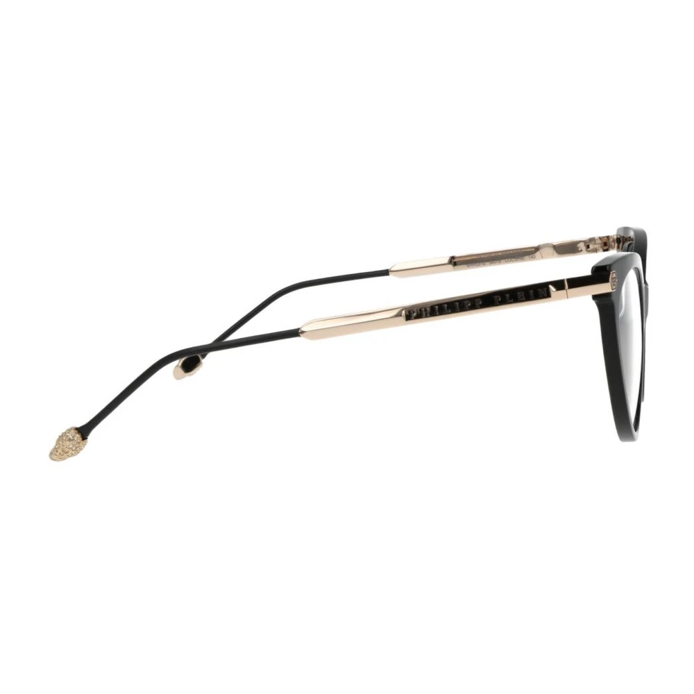 Philipp Plein Cat Eye Zwart Cellulose Acetaat Monturen Black Dames