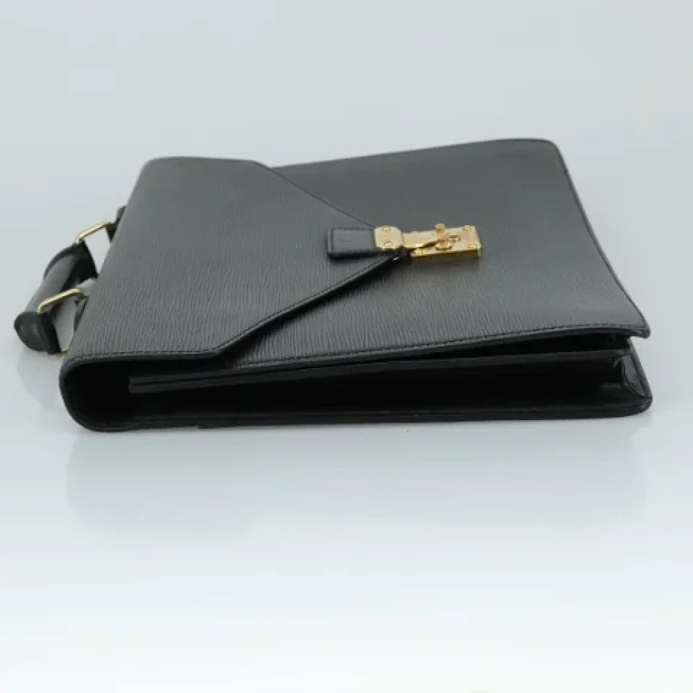 Louis Vuitton Vintage Pre-owned Leather briefcases Black Dames