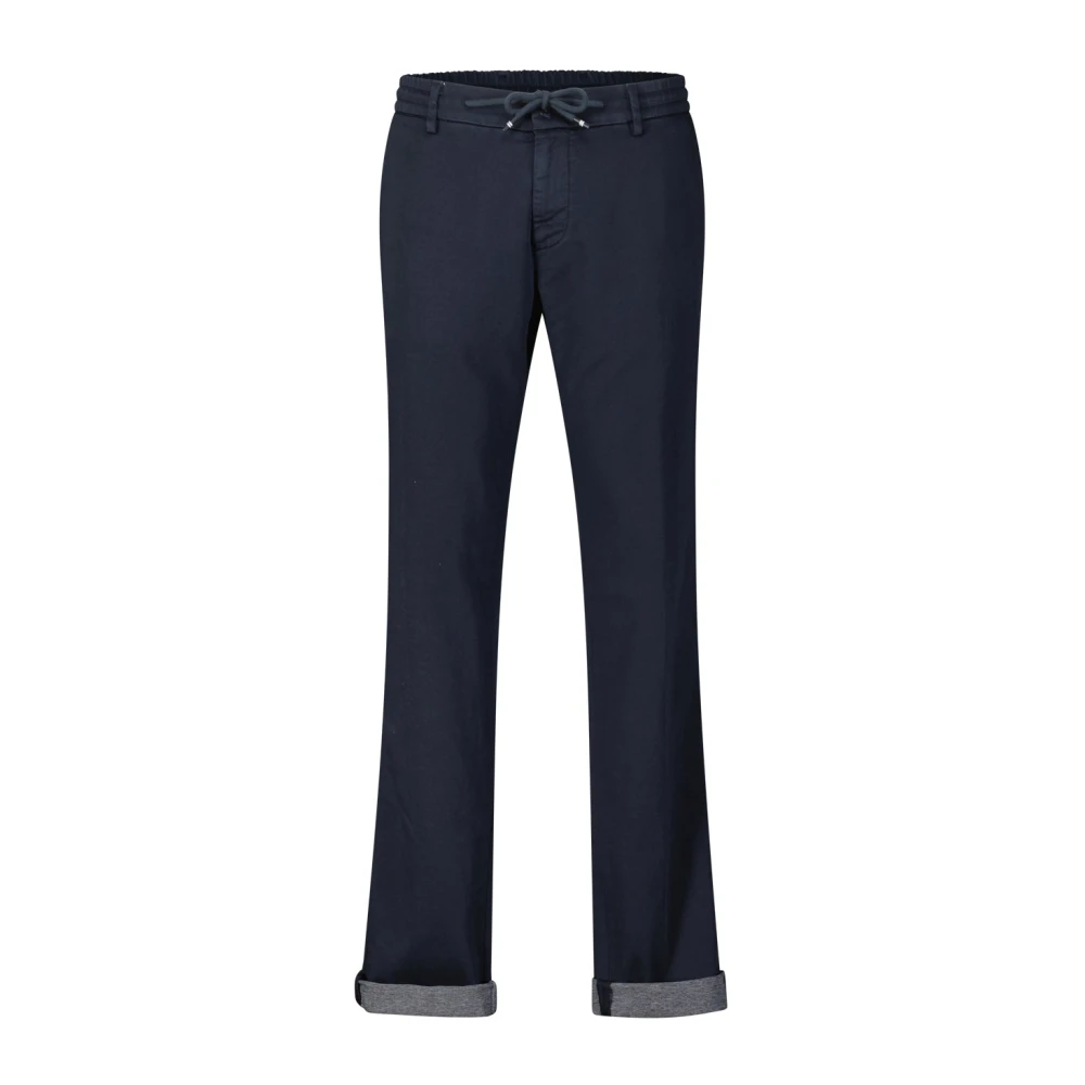 Mason's Slim Fit Broek met Vetersluiting Blue Heren