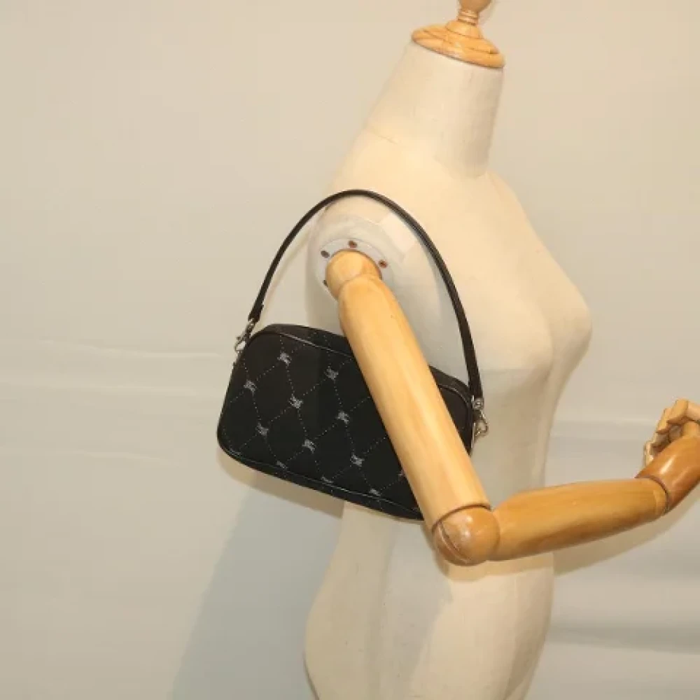 Burberry Vintage Pre-owned Canvas handbags Black Dames