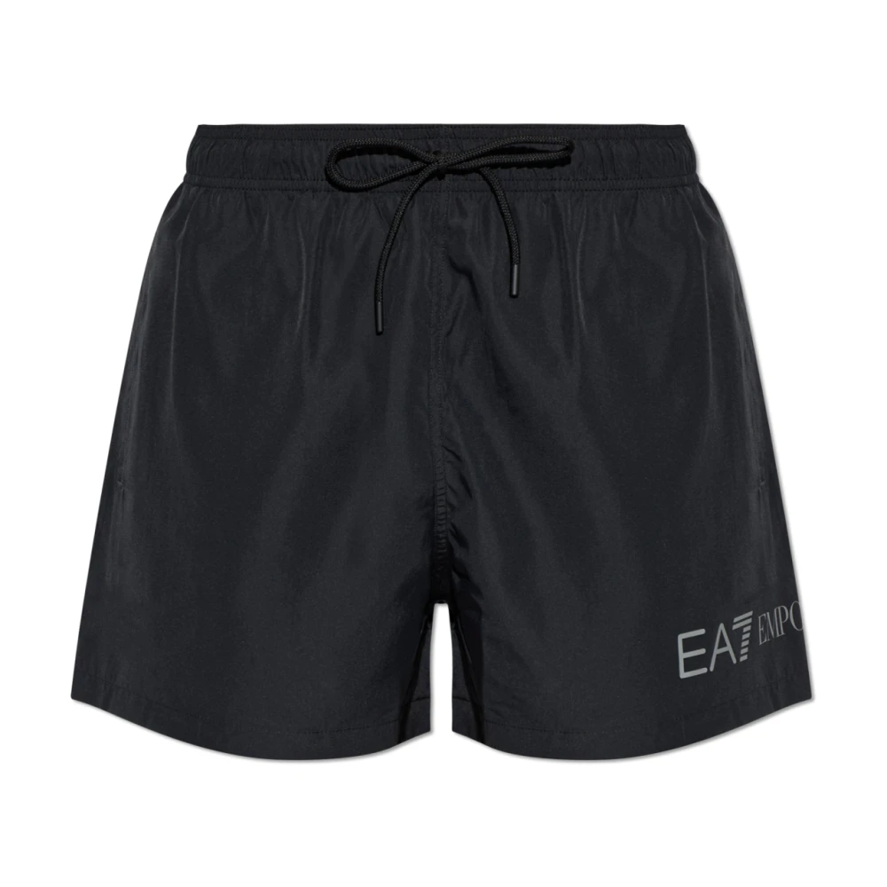 Emporio Armani Ea7 Uomo Nero Costumi Da Bagno, L, New,