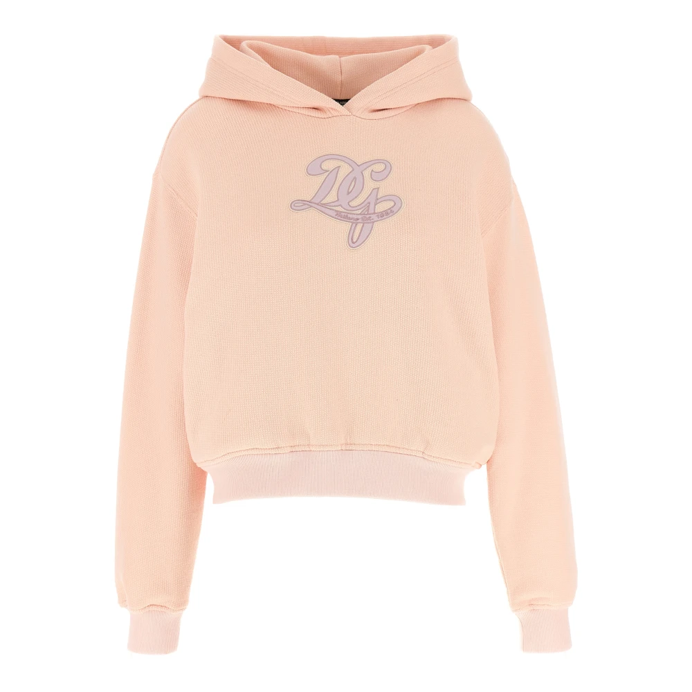 Dolce & Gabbana Women's Pink Hoodies, S, Honeycomb Cotton Hoodie