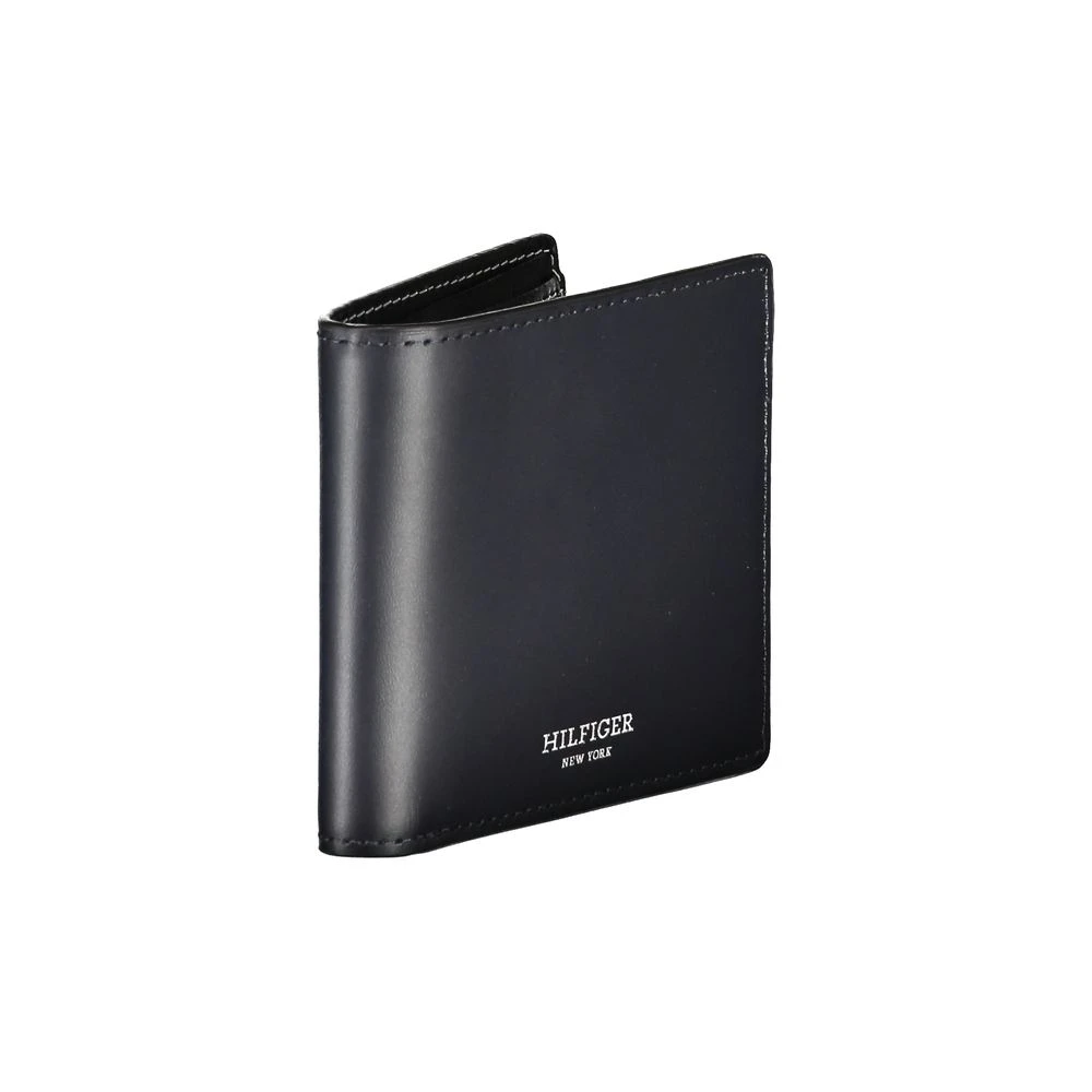 Tommy Hilfiger Elegante blauwe leren Bifold-portemonnee Blue Heren