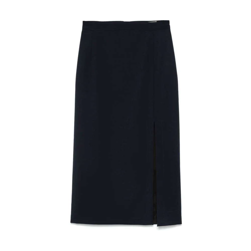 Barena Venezia Zwarte wollen potloodrok Blue Dames