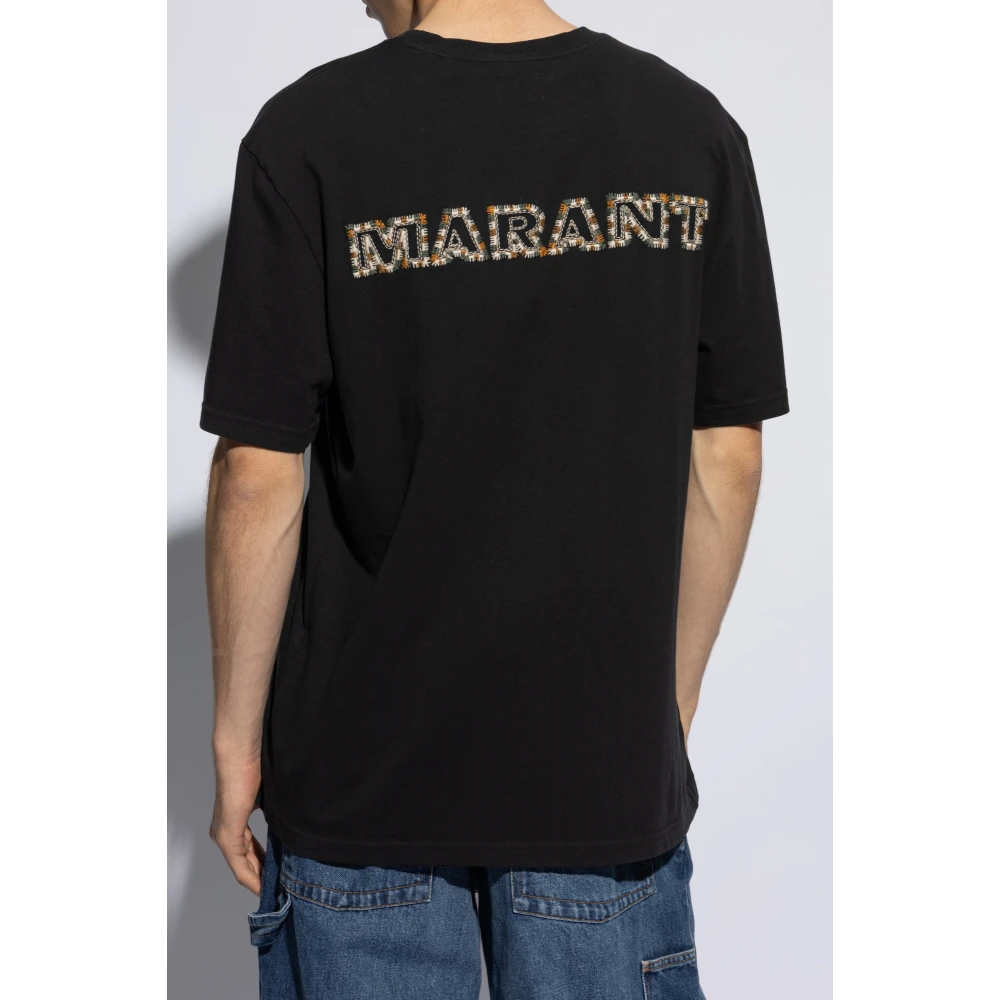 Isabel marant T-shirt 'Hugo' Black Heren