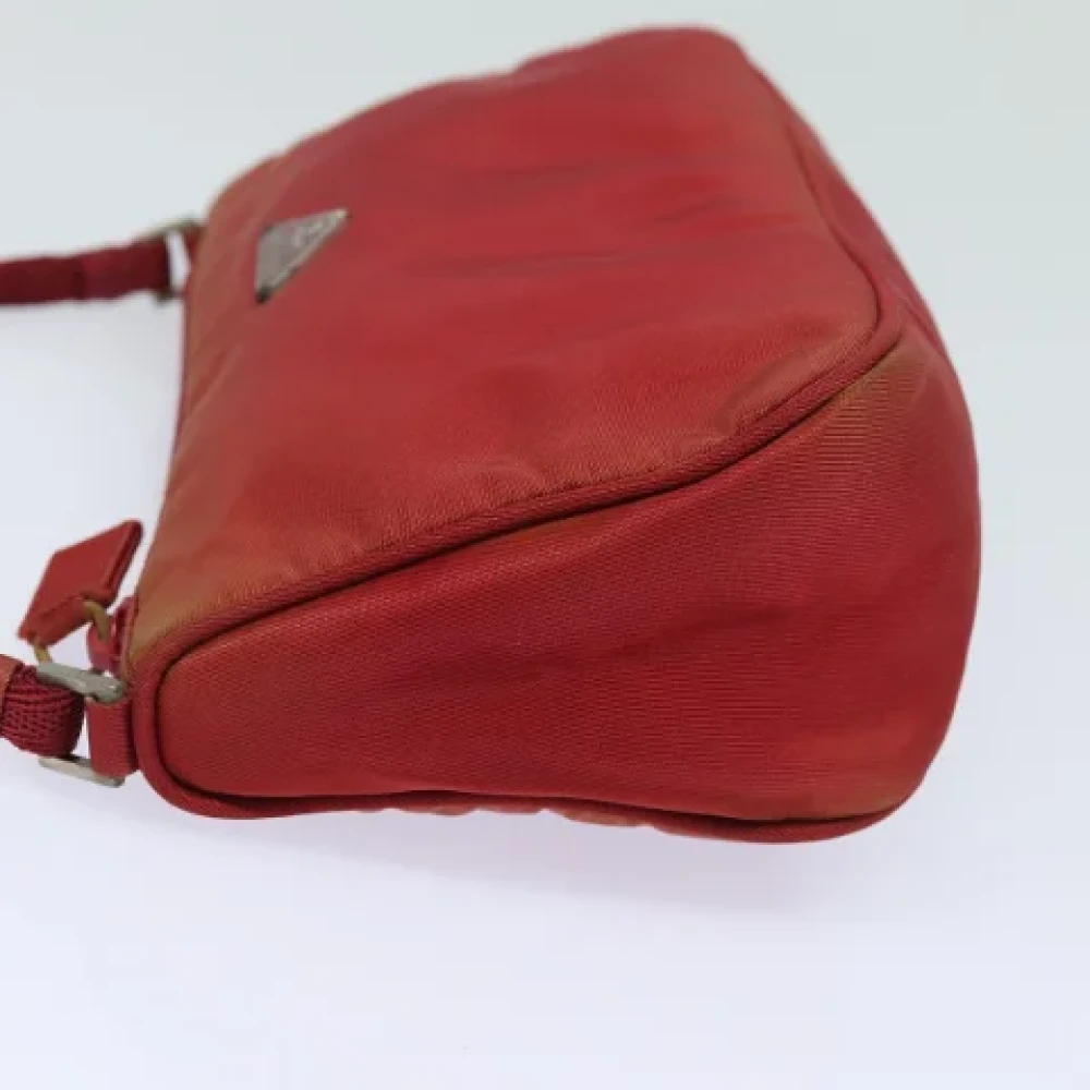 Prada Vintage Pre-owned Nylon pouches Red Dames