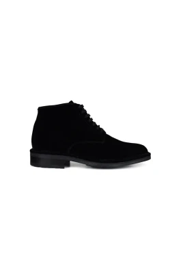 Velvet Lace-Up Boots
