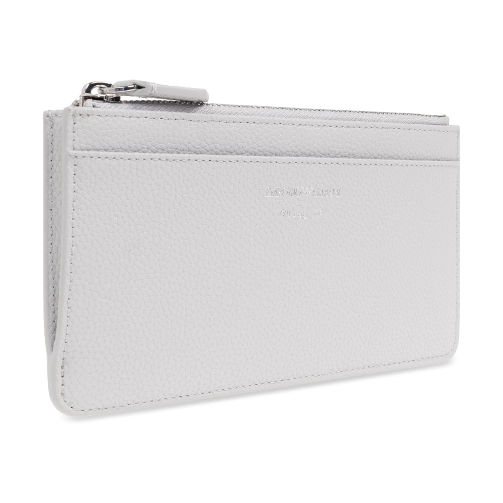 Emporio Armani Leren portemonnee Gray Dames