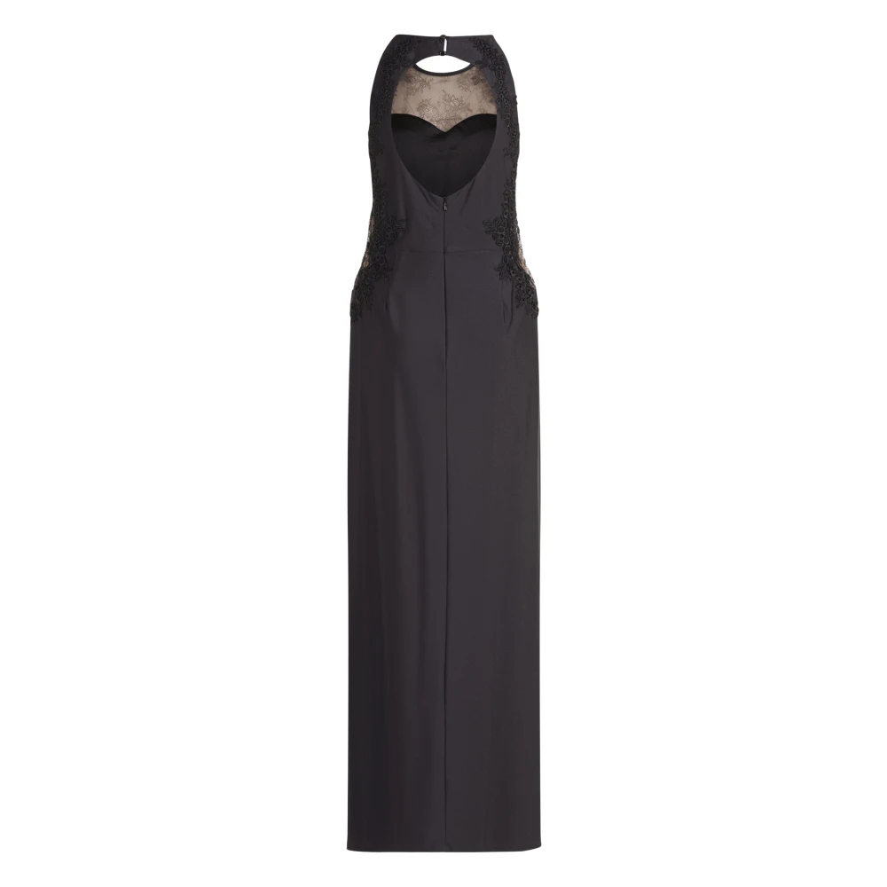 Vera Mont Elegant Avondjurk met Kant Black Dames