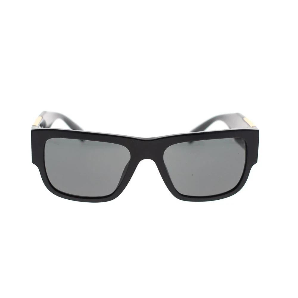 Versace Rektangulära solglasögon med breda armar Black, Unisex