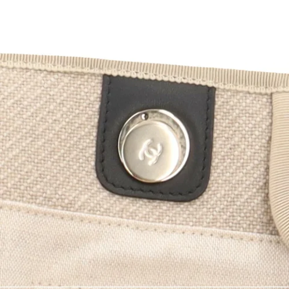 Chanel Vintage Pre-owned Canvas totes Beige Dames