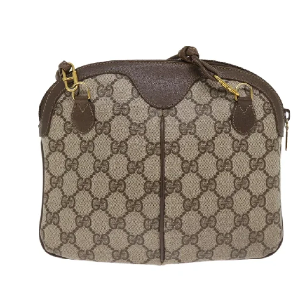 Gucci Vintage Pre-owned Canvas shoulder-bags Beige Dames
