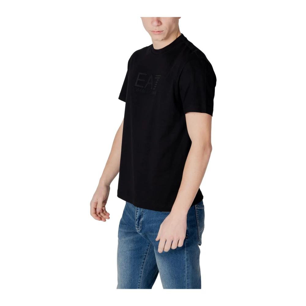Emporio Armani EA7 Zwart Basic Ronde Hals T-Shirt Black Heren