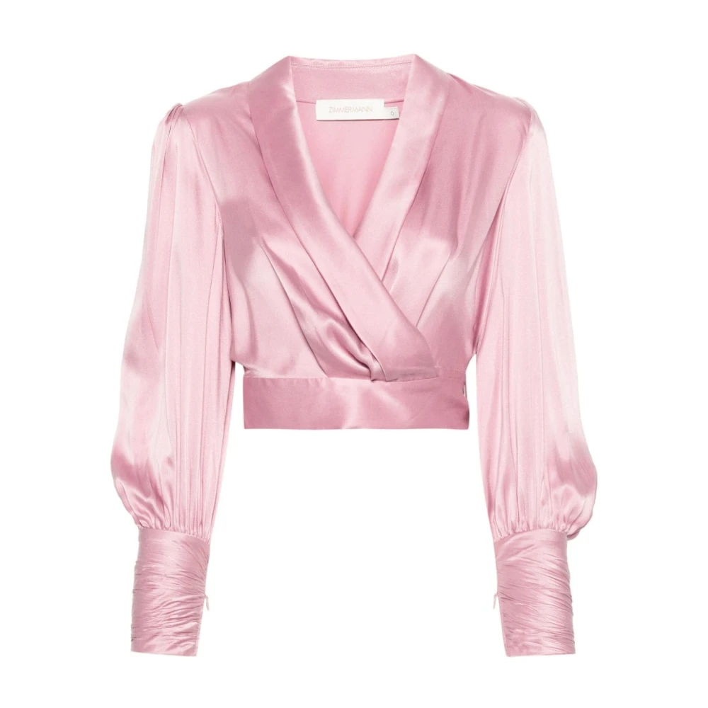 Zimmermann Roze Wrap Top Pink Dames