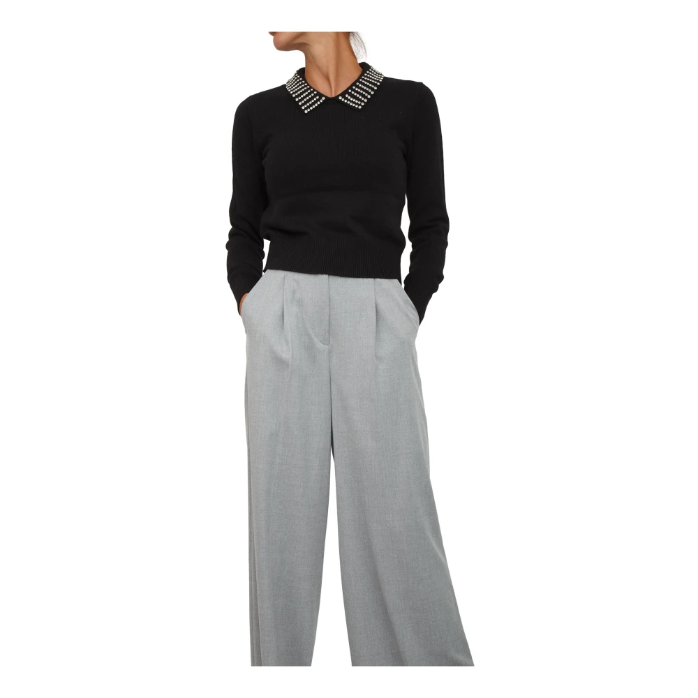 Pinko Women's Black Knit Jumper - Polo Shirts - L - Tops