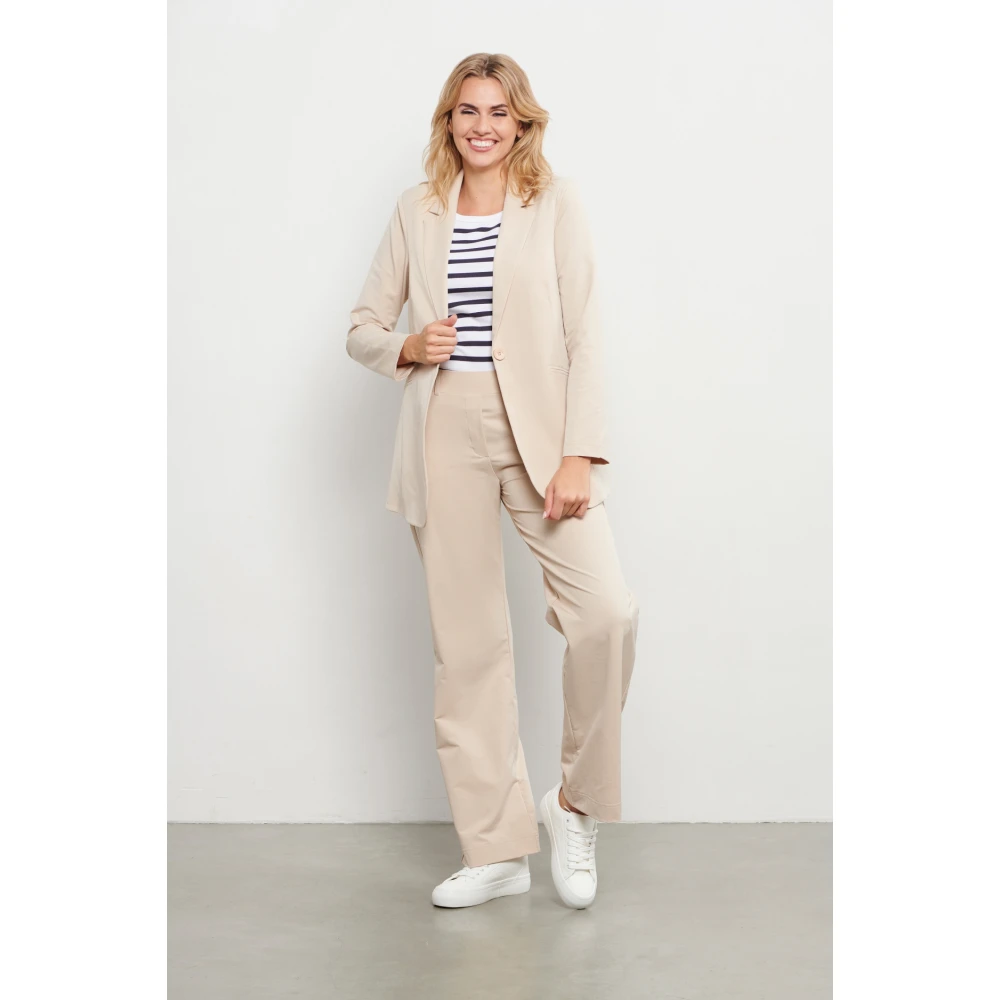 &Co Woman Blazer Heren Elegante tijdloze stijl Beige Dames