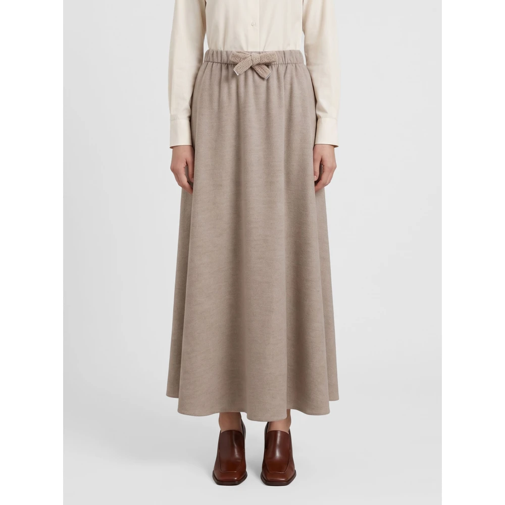 HERNO RESORT | Gonna lunga Resort in flanella tocco cashmere chantilly | Donna | 42 - Immagine 6