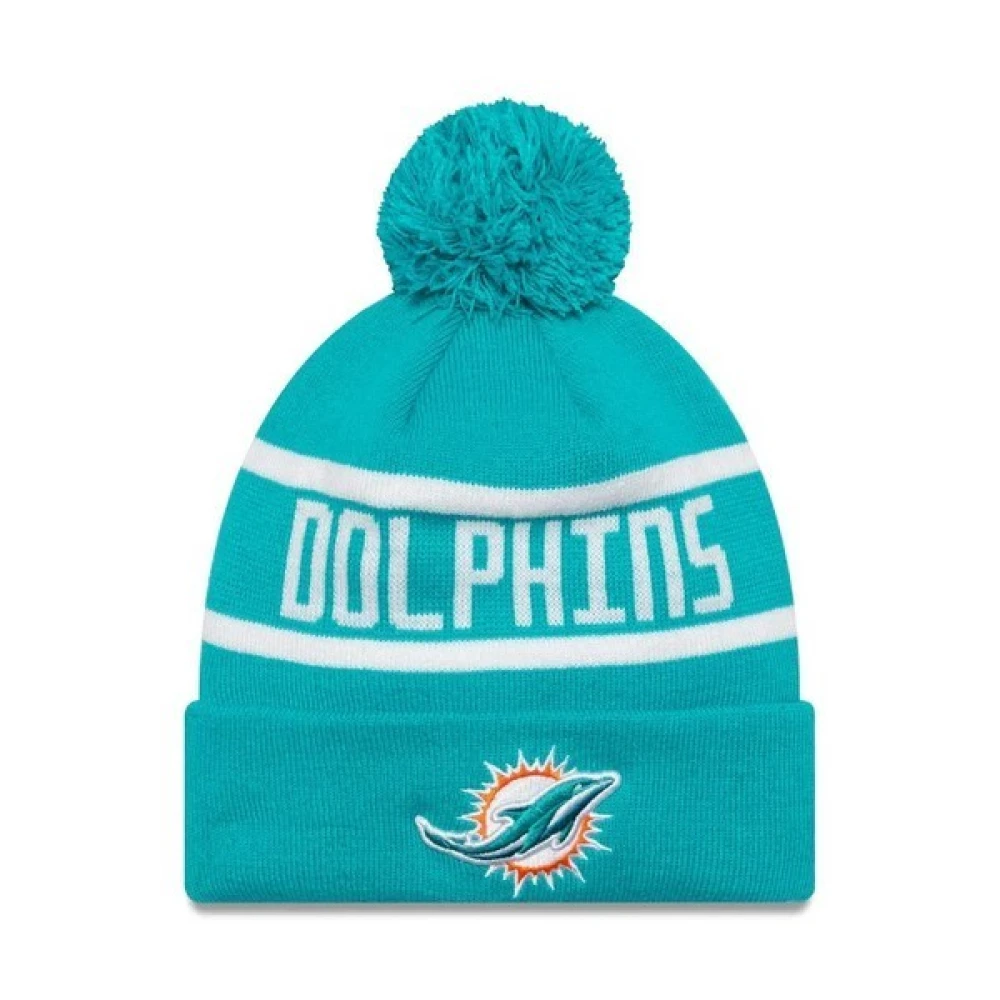 New era Turquoise Dolphins NFL Jake Miadol Beanie Blue Heren
