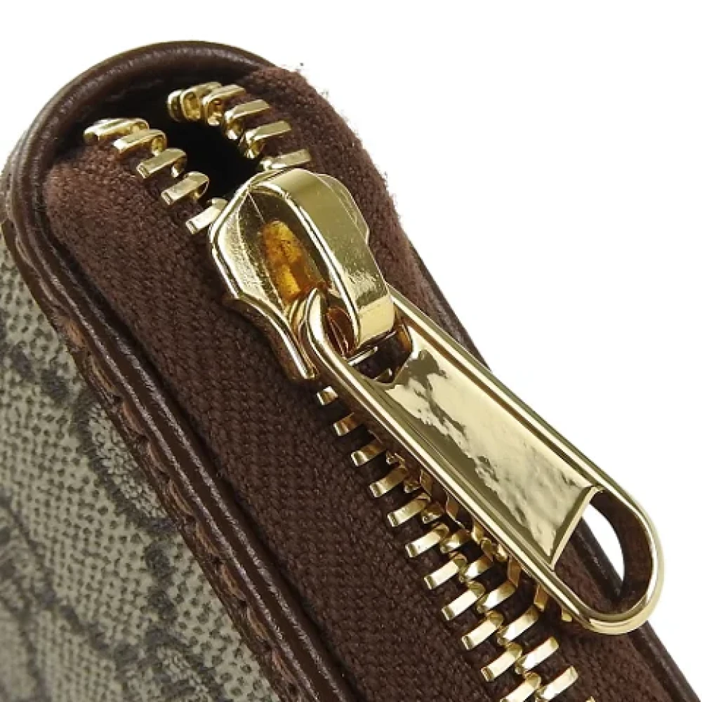 Gucci Vintage Pre-owned Canvas wallets Beige Dames