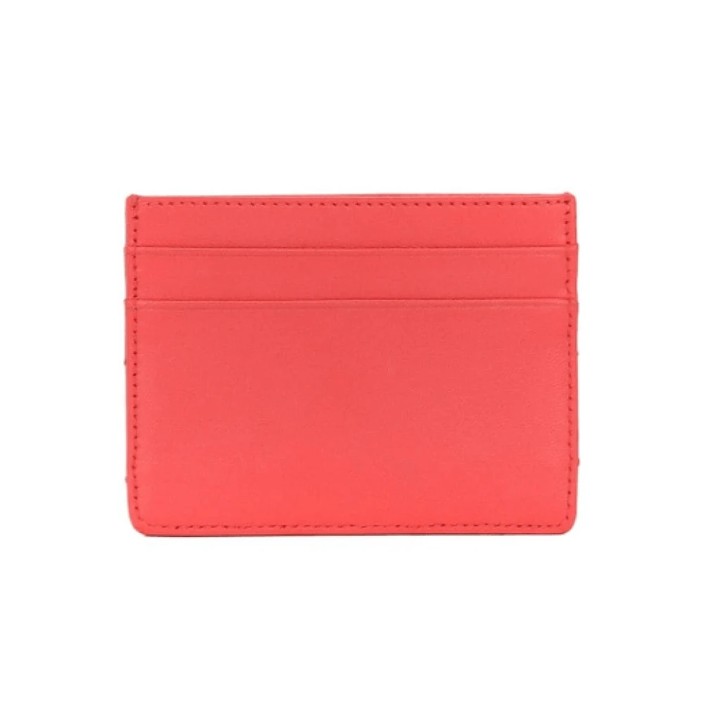 Dolce & Gabbana Hart Motief Leren Kaarthouder Red Dames