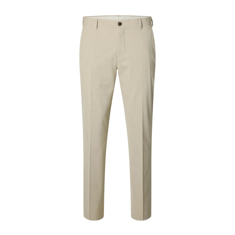 Selected Homme Men's Beige Liam Slim Flex Trousers - Suit Trousers - 2XL - Trousers