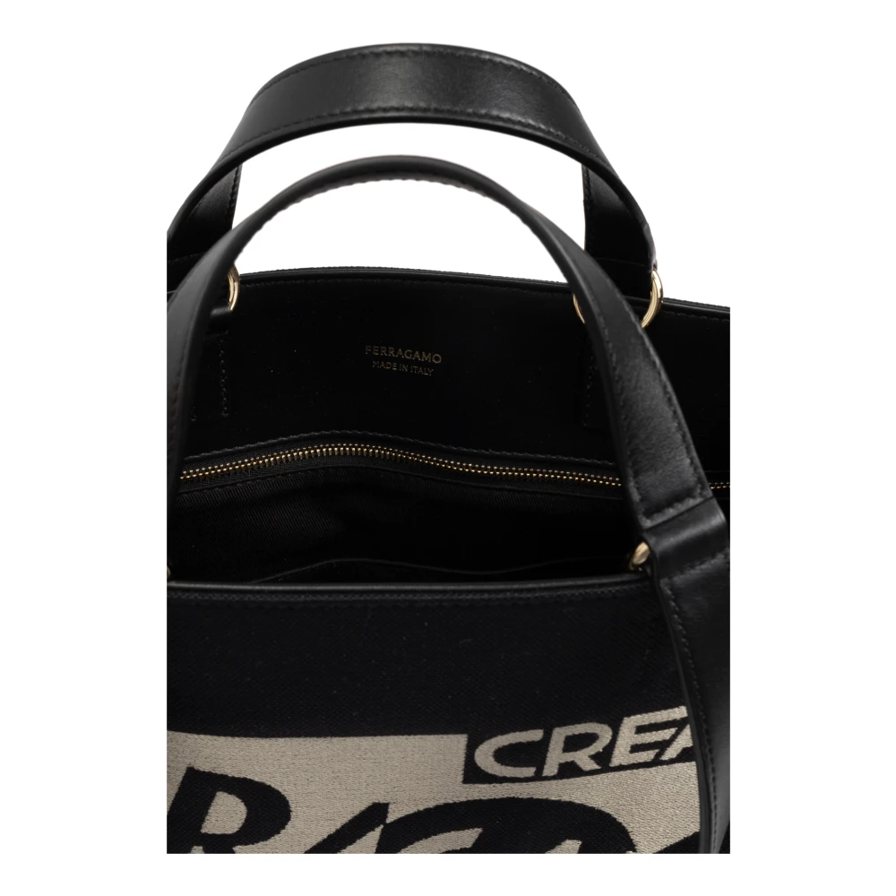 Salvatore Ferragamo Sing M shopper tas Black Dames