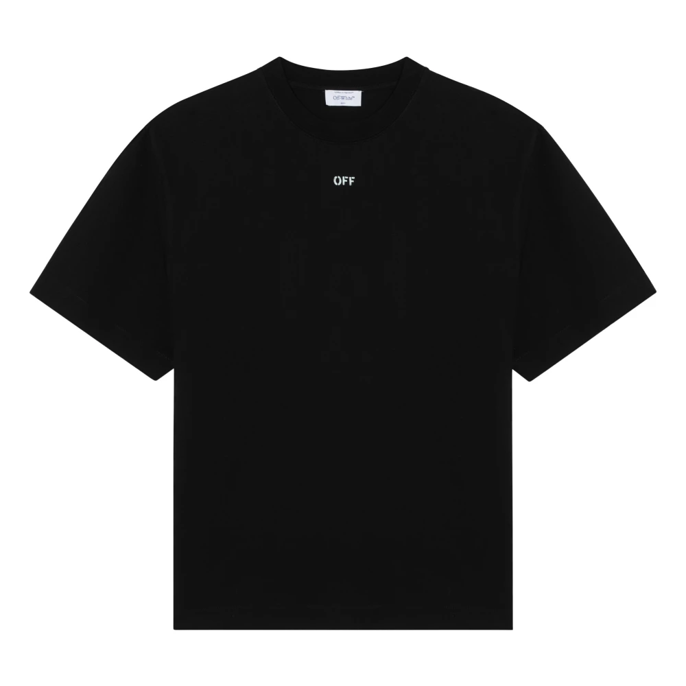 Off White Korte mouwen ronde hals T-shirt Black Heren