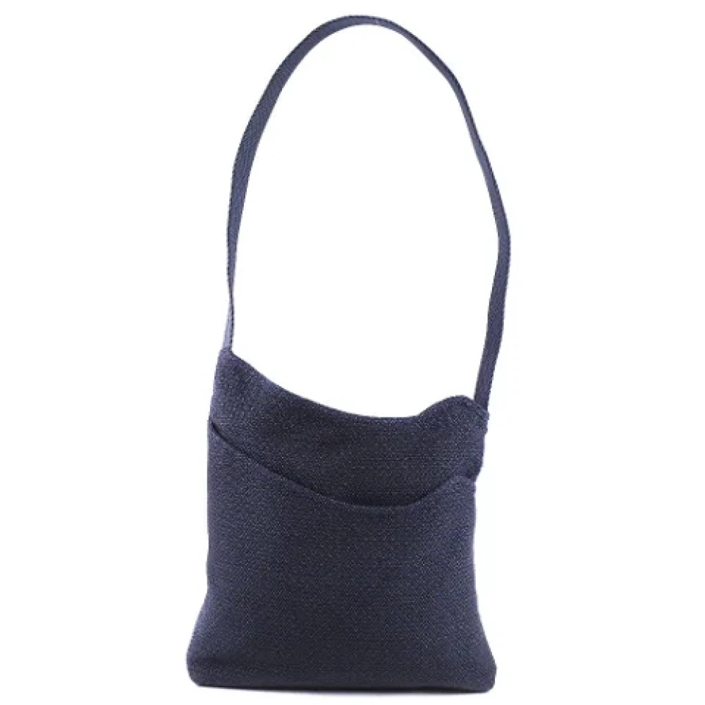Hermès Vintage Pre-owned Canvas shoulder-bags Blue Dames