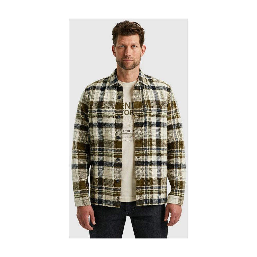 PME Legend Dobby Mattweave Lange Mouw Shirt Multicolor Heren