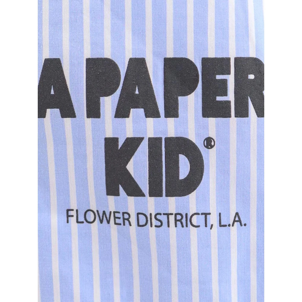 A Paper Kid Popeline Shirt Unisex in Celeste Lichtblauw Blue Heren