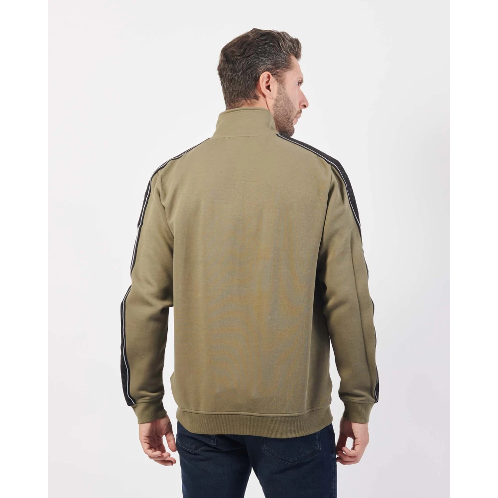 Guess Groene Rits Trui Fleece Stijl Green Heren