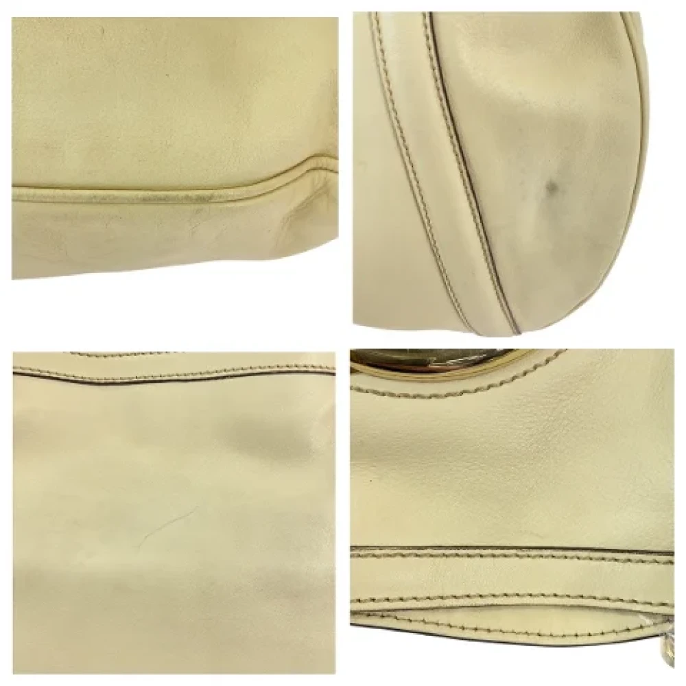 Gucci Vintage Pre-owned Leather totes Beige Dames