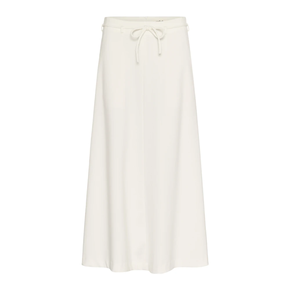 Soaked in Luxury Elegante Midi Rok Gebroken Wit White Dames