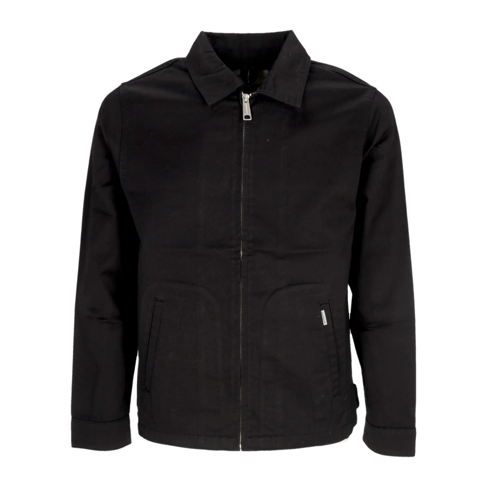 Carhartt WIP Zwarte Modulaire Katoenen Jas Ritssluiting Black Heren